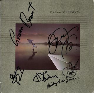 Rainbow Best Vinyl Lp Graham Bonnet Joe Lynn Turner Deep Purple Autograph Signed
