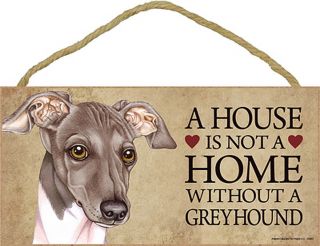 Italian Greyhound Indoor Dog Breed Sign Plaque - A House Is Not A Home,  Bonu.
