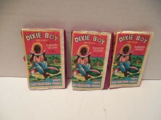 3 Vintage Dixie Boy Brand Flashlight Firecrackers Label 1 1/2 16s Taiwan Label