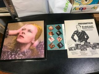 Nm David Bowie “hunky Dory” Rca Lsp - 4623 Us Press Lp Fascination Insert Fan Club