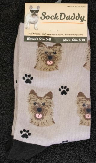 Cairn Terrier Dog Breed Lightweight Stretch Cotton Adult Socks