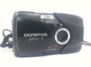Film - Olympus Mju Ii Stylus Epic Black Vintage 35mm Film Camera