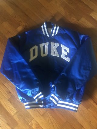 Vintage Duke University Starter Jacket Big Logo Size Xl Puffer