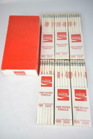Vintage Coca - Cola Half Gross Pencils,  Full Boxed,  Never Opened