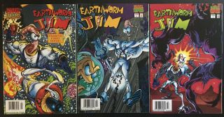 Earthworm Jim 1 2 3 First Printing 1995 1996 Comic Book Newsstand Variant Set