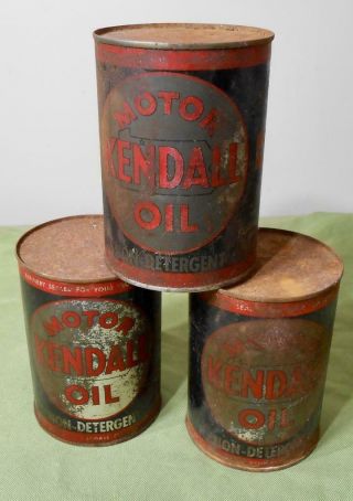 Vintage Kendall Oil Can The 2000 Mile Oil Kendall Oil Sign Full Oil Can Bradford