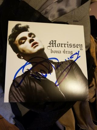 Morrissey Bona Drag Signed Salford Lads Club Pop - Up Rare The Smiths