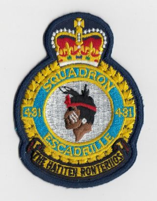 Royal Canadian Air Force - 431 Squadron - Escadrille Patch - Rcaf - Canada