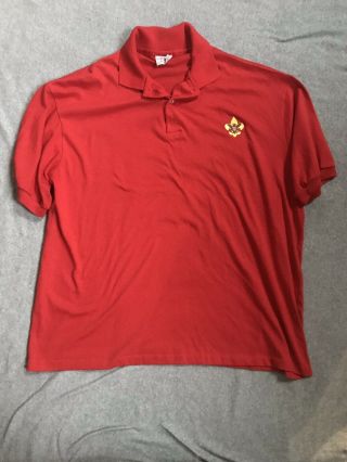 Boy Scouts Of America Adult Mens Red Polo Shirt Xxl Screenmates
