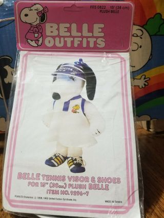 Vintage Belle Outfit Tennis Visor & Shoes For A 15 Inch Plush Doll 9296 - 7