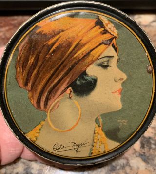 1920s Henry Clive Canco Tin Silent Film Pola Negri Paramount Beautebox Vintage