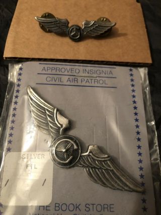 Civil Air Patrol Full And Miniature Size Glider Pilot Wings