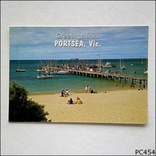Greetings From Portsea Vic The Beach And Pier Postcard (p454)