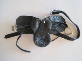 Toy Saddle Breyer Black Leather