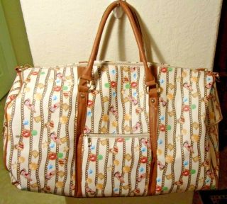 Vintage Betty Boop Bling Tote Bag Canvas Duffel Travel Carry All On Purse