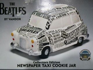 The Beatles Newspaper Taxi Cookie Jar - Vandor