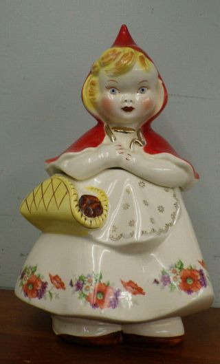 Vintage Hull Pottery Little Red Riding Hood Cookie Jar