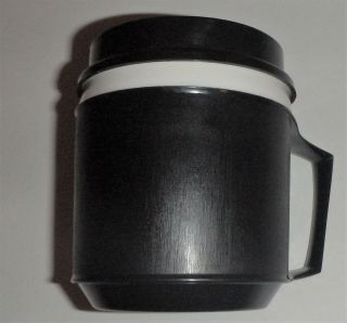 Aladdin 8oz 1 Cup Insulated Travel Coffee Mug Cup With Lid Black & White