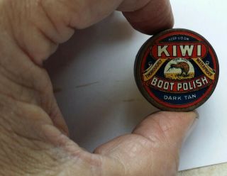 Kiwi Boot Polish Very Small Sample Tin From The Early1920s