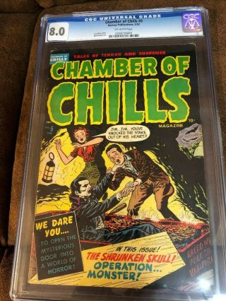 Chamber Of Chills 5 (harvey,  1952) Cgc 8.  0 Awesome Pre - Code Horror (not Ec)