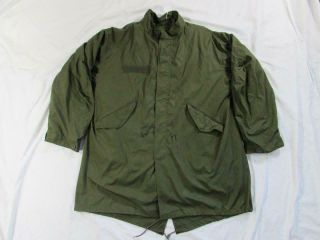 Vtg Nos 80s 1980 Us Army Sz Large Fish Tail Parka & Liner Field Coat Jacket M - 65