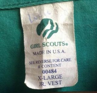 Colorado Junior Girl Scout Uniform Vest.  Size X - large With Patches 2