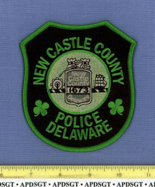 Castle County Emerald Society Delaware Police Patch Irish Clover Pipe & Drum