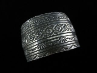 Vintage Navajo Bracelet - Large And Heavy Sterling Silver