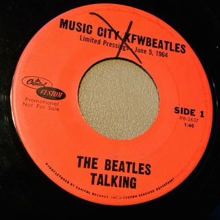 Rock 45 BEATLES The Beatles Talking/You Can ' t Do That CAPITOL CUSTOM 2