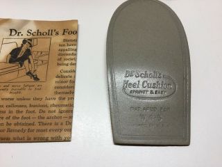 Vintage Dr Scholl’s Heel Cushion Advertising Box W/Contents 2