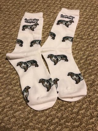 Adult Socks Australian Shepherd Dog Footwear Dog Socks One Size