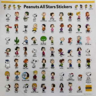 Snoopy Museum Tokyo Limited Peanuts All Stars Sticker Sheet Japan Exclusive