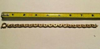 Vintage Italian 14k Yellow Gold 8 " 7mm Bracelet,  8.  7 Grams,  Stamped 14k & Italy