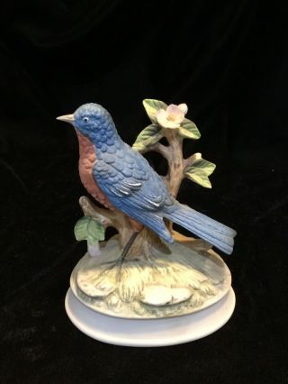 Porcelain Bluebird Music Box By Gorham