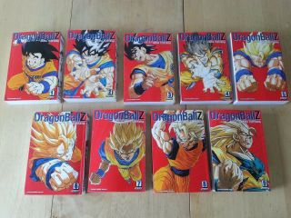 Dragon Ball Z Vizbig COMPLETE Manga Comic SET Volumes 1 - 5 & 1 - 9 2