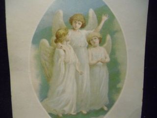Victorian scrap 4567 - CHRISTMAS CARD - 3 ANGELS 2