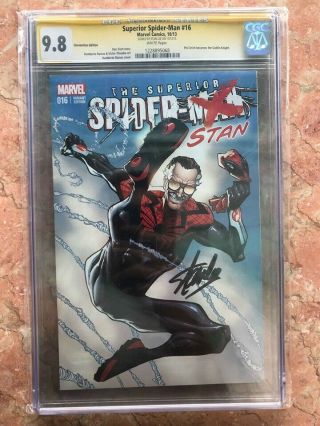 Superior Spider - Man 16 Cgc 9.  8 Ss Signed By Stan Lee