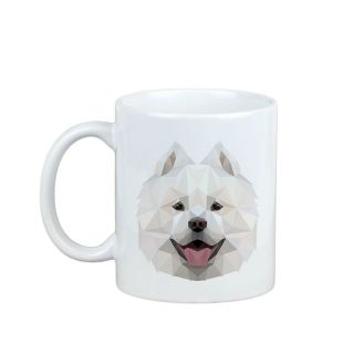 Samoyed Mug With Geometric Dog Enjoying A Cup With My Pup Us