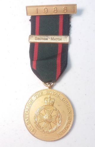4th Bn British Royal Green Jackets 1986 Rifle Meeting Gold Medal Section Match