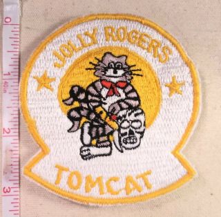 Us Navy F - 14 Tomcat Vf - 103 Jolly Rogers 1980’s Philippine Made Patch