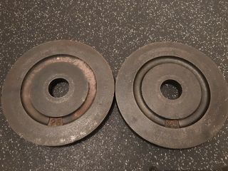 Vintage York Barbell Olympic Weight Plates.  4x 25 Lbs.