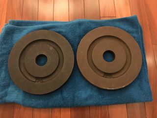 Vintage York Barbell Olympic Weight Plates.  4x 25 Lbs. 3