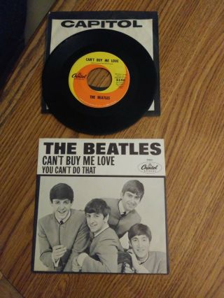 The Beatles 1964 “can’t Buy Me Love” Picture Sleeve & 7” Record Ex Cond