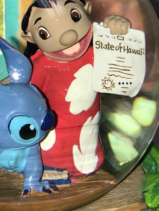 Disney Store Lilo and Stitch Aloha Animal Rescue Adoption Day Shelter Snow Globe 3