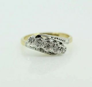 Vintage 18ct Yellow Gold Diamond Five Stone Eternity Ring (size H)