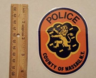 Nys Ny Nassau County Police Inside Windshield Authentic Decal Sticker Pba More