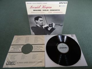 Leonid Kogan Brahms Violin Concerto Sax 2307 1st Uk Ed1 Columbia P&p