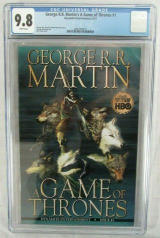 A Game Of Thrones 1 (2011) George R.  R.  Martin 1st Print Dynamite Cgc 9.  8 H495
