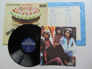 The Rolling Stones Let It Bleed Uk 1969 Stereo Sticker Sleeve Inner & Poster