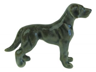 Miniature Porcelain Weimaraner Dog Figurine App 2cm H (tiny)